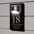 thumbnail image 1 of Personalized Solar House Number Plaques with Light Custom Front Door Address Signs for Home Durable and Weatherproof, 1 of 7
