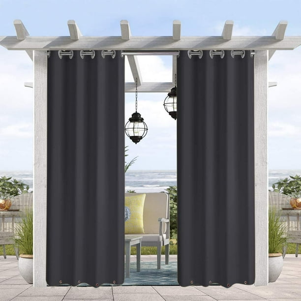 Pro Space 2 Panels Water & Wind Resistant Outdoor Curtain Thermal