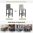 thumbnail image 5 of Sea Turtle Coastal Bar Stool Cover Set of 2, Summer Coral Ocean Gray Blue Wooden Stretch Bar Chair Cover, Removable Washable Pub Counter Stool Chair Slipcover for Kitchen Dining Room Pub Cafe, 5 of 9