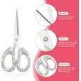 thumbnail image 3 of Multibey 6.3-Inch Rhinestone Scissors - Stainless Steel Cute Scissors for Office, Home & Crafting, Decorative Bling Handle Paper Cutting Tool ., 3 of 7