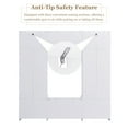 thumbnail image 6 of FFZ 79.1" Hall Tree with Shoe Storage, 4 Cabinets, 7 Hooks and 3 Seating Benches, White, 6 of 14