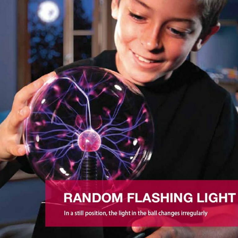 Theefun Plasma Ball, 3 Inch Lamp, Touch Sensitive 3 Inch, Black