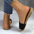 thumbnail image 6 of GJPBGK Women's Flat Slide Sandals Open Toe One-Band Summer Slip-On Shoes for Beach, Travel & Casual Outfits, 6 of 6
