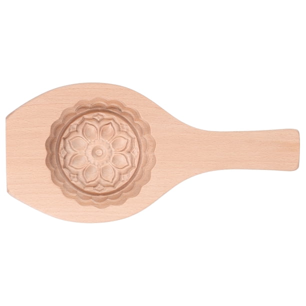 Molde para pastel de luna, hermoso molde para pastel de madera con diseño de flores, molde para pastel de repostería muy versátil