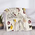thumbnail image 4 of Throw Blanket for Couch, Floral Bicycle Wedding Theme Super Soft Fuzzy Comfy Warm Throw Blanket, Cuteness Lightweight Cozy Plush Flannel Blanket & Throws for Sofa and Bed All Season, 4 of 5