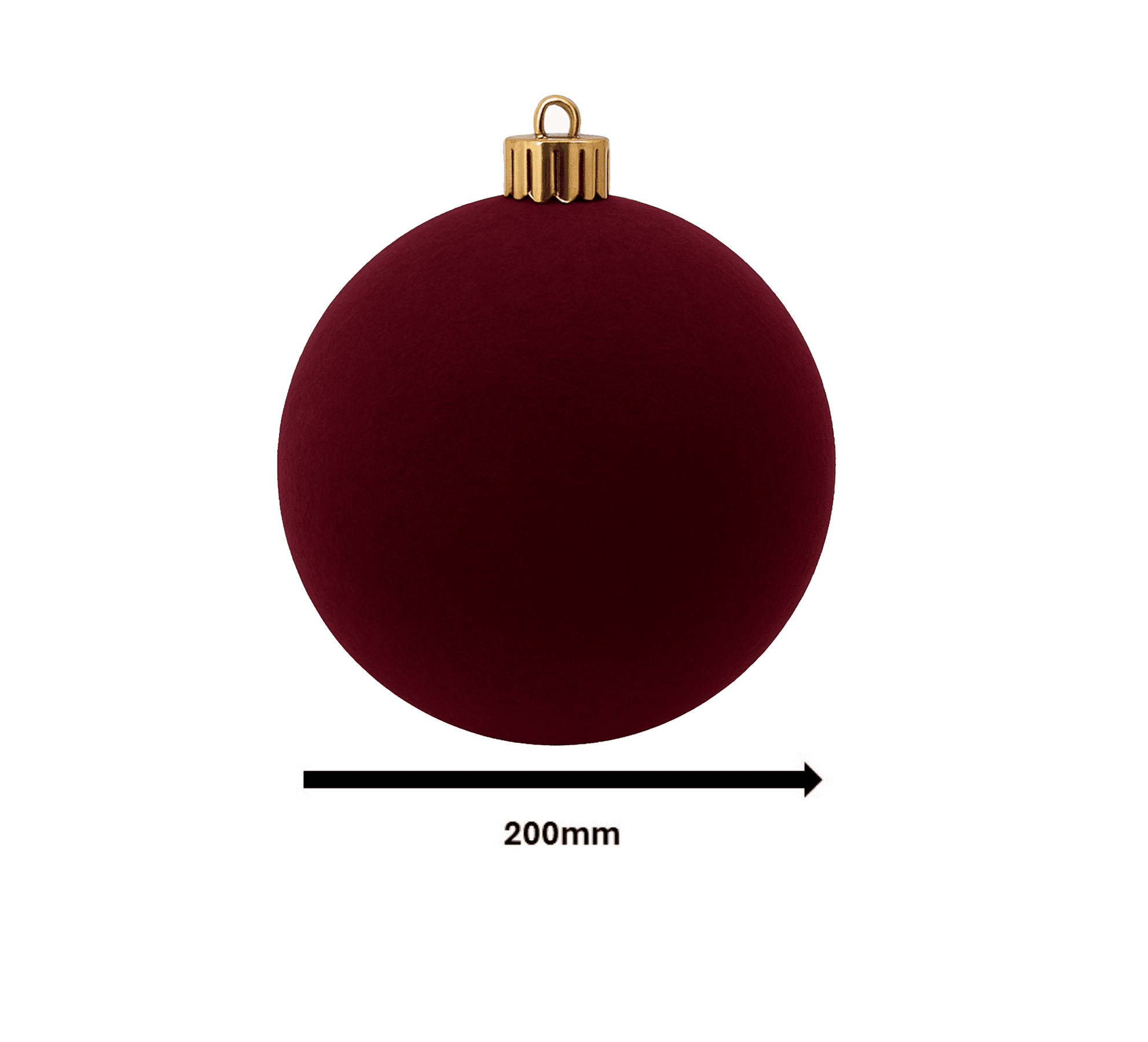 2 Count Velvet-Feel Burgundy Jumbo Shatterproof Christmas Ornaments, by Holiday Time
