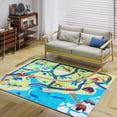 thumbnail image 4 of Janvonne Dinosaur World Road & Train Track Kids Play Rug - Interactive Educational Carpet, Non-Slip Washable Floor Mat for Nursery Playroom Bedroom, 4'x5', 4 of 9