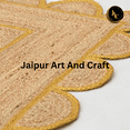 thumbnail image 6 of Jaipur Art And Craft Bohemian Rectangle Scallop Yellow Jute Area Rug Indoor Carpet (9x10 Sq ft), 6 of 7
