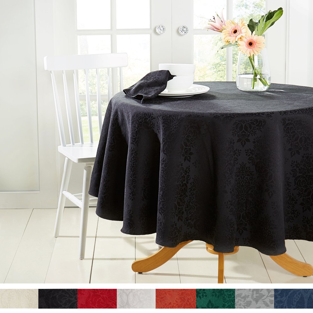 Town & Country Living Lexington Damask TableclothTraditional/Stain