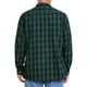 thumbnail image 3 of Camisas de manga larga ajustadas de botones con bolsillo de colores contrastantes para hombres INSPIRE CHIC 2XL Negro Verde, 3 of 7