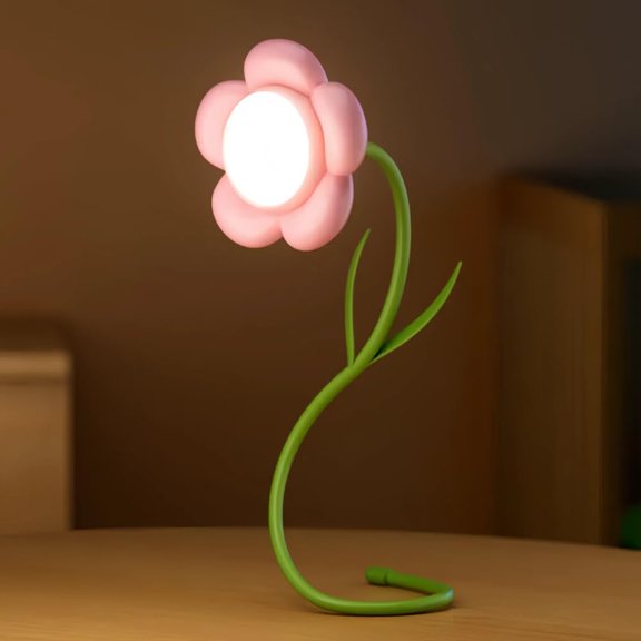 Birthday Gifts for Women,Roses Flower Lamp Rechargeable Cordless Led Reading Light,3-Colour Infinitely Dimming Small Night Light for Festival Gifts for Mom Girlfriend Grandma (Orange)
