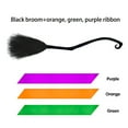 thumbnail image 6 of Halloween Witch Broomstick Prop with Colorful Ribbons, 50.39-Inch Length, Wizard Witch Accessories Witch Decor Witch Broomstick for Party Decoration Cosplay, Halloween Decoration, 6 of 8