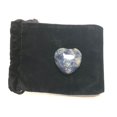 thumbnail image 2 of Zentron Crystal Collection Sodalite 30MM All Natural Polished Pocket Gemstone Crystal Puff Heart and Velvet Pouch, 2 of 3