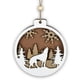 thumbnail image 1 of Colgantes de árbol de Navidad con animales tallados en madera, artesanías navideñas, 1 of 1