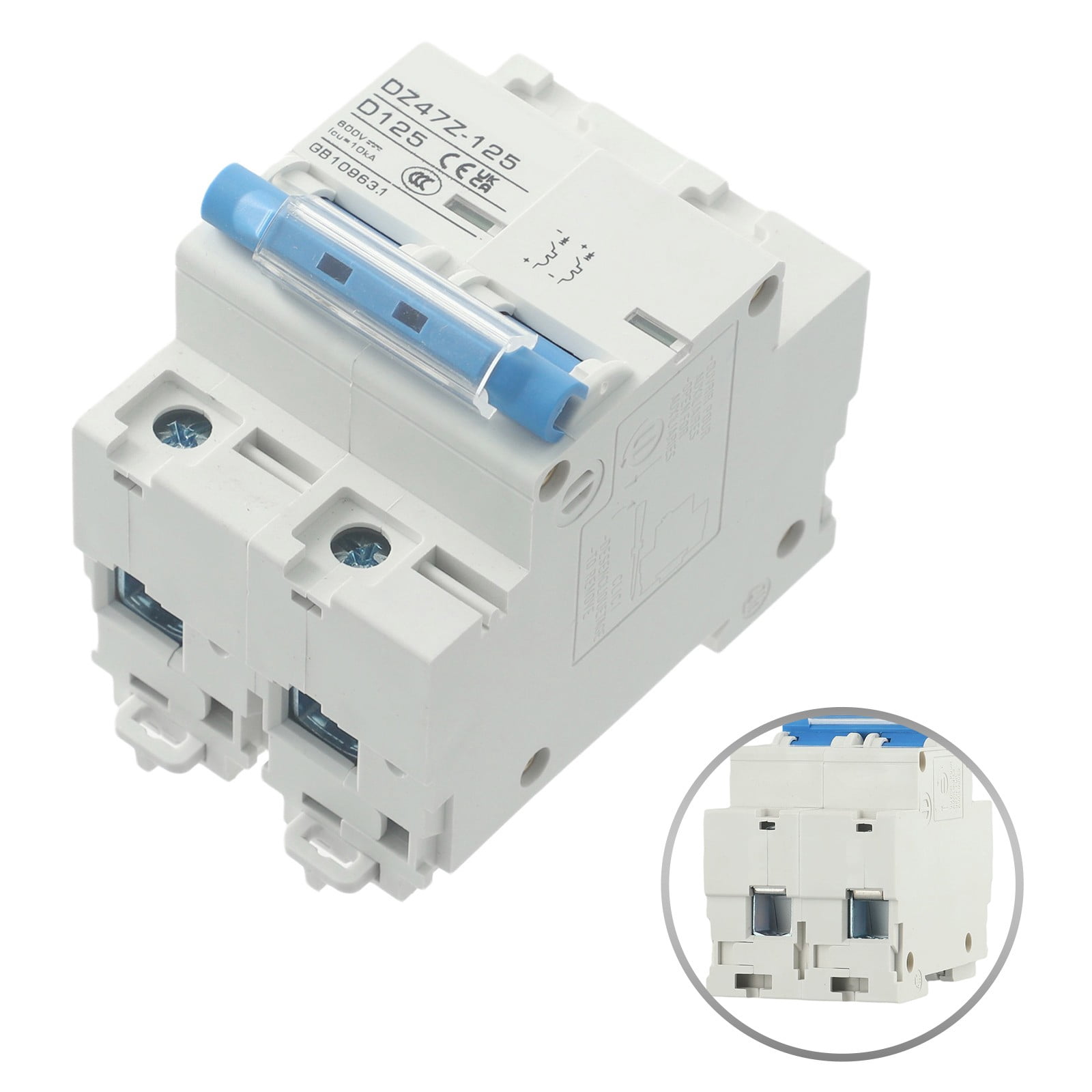 DC MCB for Solar PV 2P 125A 100A 80A 600V Circuit breaker PV Battery
