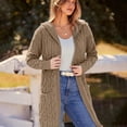 thumbnail image 2 of Kaondbfi Women's Cardigan, Open Front Cardigan Cable Knit Sweaters Solid Color Chunky Long Sweater Coats Winter Clothing for Women, 2 of 9