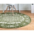 thumbnail image 4 of Unique Loom Medallion Richmond Rug Green/Ivory 3' 3" Round Medallion Traditional Perfect For Dining Room Entryway Bed Room Kids Room, 4 of 9