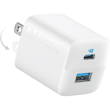 USB C Charger 33W, Anker 323 Charger, 2 Port Compact Charger with Foldable Plug for iPhone 14/14 Plus/14 Pro/14 Pro Max/13/12, Pixel, Galaxy, iPad/iPad Mini and More (Cable Not Included) - White