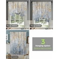 thumbnail image 4 of Yellow Blue Forest Tie Up Curtains for Kitchen Bathroom Bedroom Windows 63 Inch Length, Modern Oil Painting Art Balloon Drape Curtains Shade Rod Pocket Drapery Curtain Panel, 52"x63", 4 of 7