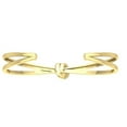thumbnail image 2 of ARAIYA JEWELRY 14k Yellow Gold Diamond Open Cuff Bangle Bracelet (1/4 Cttw, I-J/ I2-I3), 7", 2 of 6