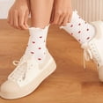 thumbnail image 6 of CHUNTIAN Mary Womens Socks, Ruffle Casual Ankle Socks Breathable Cool Cotton Knit Lettuce Crew Sock 6 Pack, 6 of 7