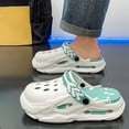 thumbnail image 5 of Rokment Chunky Platform Clogs for Women Men with Back Strap Hollow Breathable EVA Slip on Slide Sandals Cute Non-Slip Waterproof Outdoor Beach Pool Casual Garden Shoes White Size 7, 5 of 5