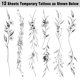 thumbnail image 2 of Tatuajes temporales Leesgel 12 hojas de flores negras enredadera 22x4 cm, 2 of 7