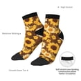 thumbnail image 6 of Fuzoiu Vintage Wood Grain Sunflower A Print Adult Socks, Crew Moisture-wicking Socks, Unisex Cushion Crew Socks,Casual Sports Ankle Socks, 6 of 7