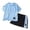 Sky Blue-F, variant on Boys Athletic Shorts Set 2 Piece Quick Dry Short Sleeve T-Shirt and Mesh Shorts Soccer Set Back To School Fashion Clothes Sizes 4-14 Years