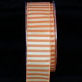 thumbnail image 2 of The Ribbon People Orange and White Striped Capri Wire Edged Craft Ribbon 1.5" x 54 Yards, 2 of 2