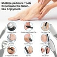 thumbnail image 6 of ABCPOW Electric Foot Callus Remover w/ 3 Roller Heads,2 Speed Rechargeable Portable Foot Grindert Waterproof Professional Pedicure Kit 18 in 1 Feet Scrubber File Tools for Dead Hard Cracked Dry Skin, 6 of 7