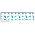 thumbnail image 3 of Ambesonne Nautical Fabric by the Yard Upholstery, Sea Turtles Pattern Art, 5 Yards, Deep Sky Blue and White, 3 of 5