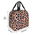 thumbnail image 4 of Kdxio Leopard Print Insulated Lunch Bag,Reusable Tote Lunch Box for Women Men,Leakproof Cooler Lunch Bags for Work Office Travel Picnic, 4 of 6