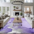 thumbnail image 4 of Purple Marble Large Area Rugs for Bedroom Living Room, Soft Non Slip Carpet Bedside Rug, Modern Abstract Waves Silvery Farmhouse Rectangular Floor Cover Kitchen Accent Rug 5'x8' for Office, 4 of 9