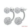 thumbnail image 1 of Braveheart 1 Pair Elegant Women 925 Silver Wedding Ear Rings Girl Geometric Simple Rhinestone Evening Party Ear Studs, 1 of 9