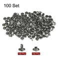 thumbnail image 3 of Unique Bargains 100 Sets Leather Rivets 6 x 8mm Metal with 3 Setter Tools, Gunmetal, 3 of 7