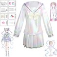 thumbnail image 2 of Juego NEEDY GIRL OVERDOSE Disfraz de cosplay de KAngel Conjunto completo de ropa Traje de marinero Uniforme Jk Faldas de color láser Peluca de cinta † †, 2 of 5