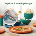 thumbnail image 4 of Homienly Plates and Bowls Sets, 40-Piece Unbreakable Wheat Straw Dinnerwave Sets for Kitchen, RV, Dorm, Lightweight Camping Dishes Set, Service for 8, Microwave and Dishwasher Safe Dish Sets (Multi), 4 of 9