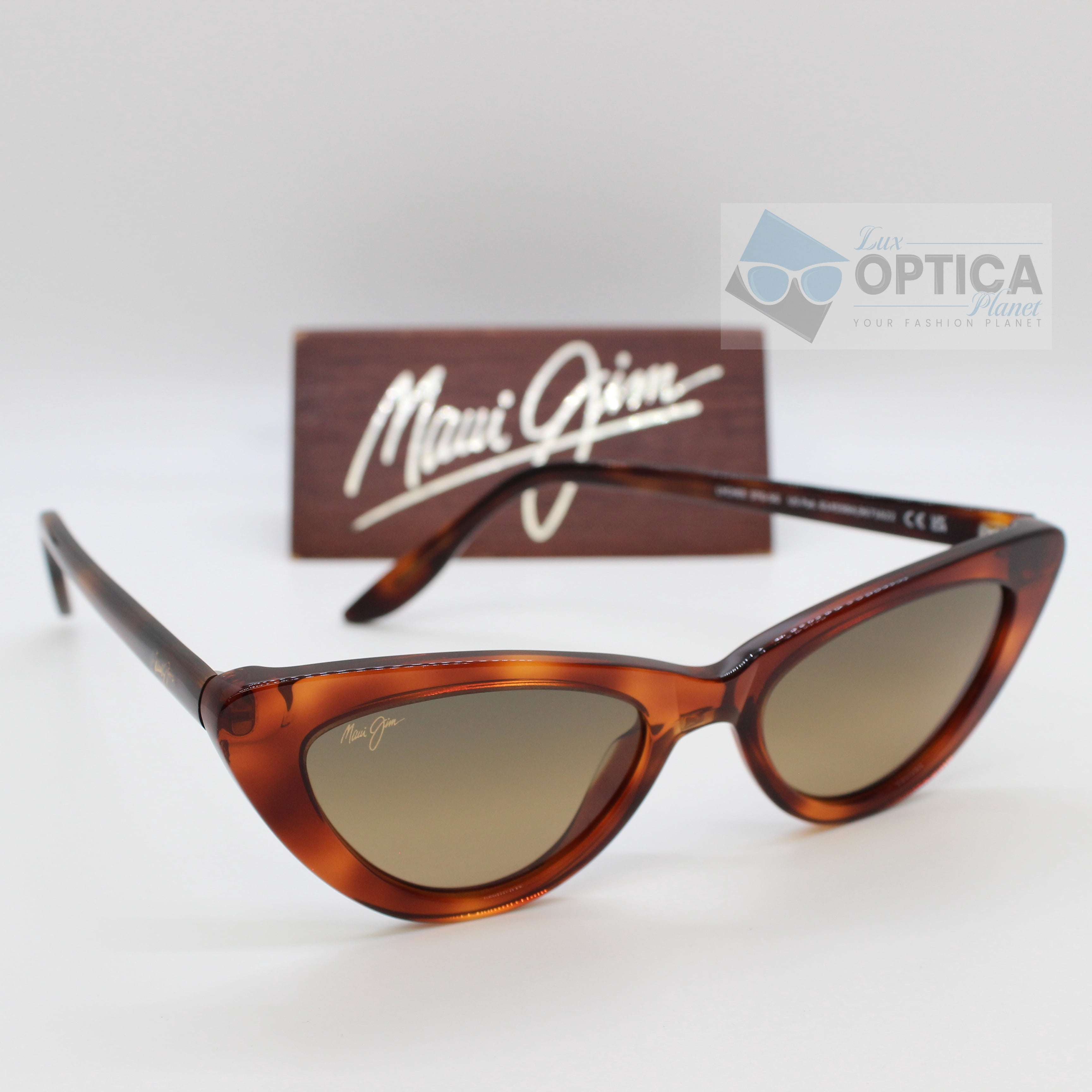 New MAUI JIM Lychee POLARIZED Womens Sunglasses GS891-02 Black Tortoise/Grey NIB Maui Jim Sunglasses Lychee Womens Black Tokyo Tortoise  main image 2