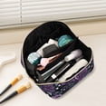 thumbnail image 2 of FORMRS Makeup Bag Travel Cosmetic Organizer for Women Fold Flat Zipper Pouch with Handle, Roses and Pearls, 2 of 8