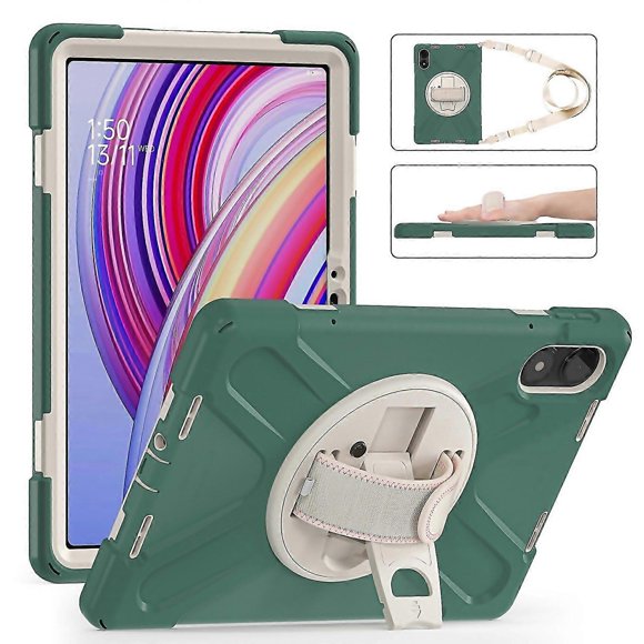 For Rotatable Holder Silicone Hybrid Pc Tablet Case With Shoulder Strap Crafted With Attention To De