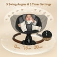 thumbnail image 5 of Babyeap Baby Swing for Infants, Smart Electric Swing with Bluetooth Control 5-point Harness, 5 Sway Speed, 10 Lullabies, Black, 5 of 9