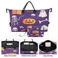 thumbnail image 2 of Travel Duffel Luggage Bag Sports Duffle Bag Gym Bag with Zipper White Pumpkin and Skull, 2 of 7