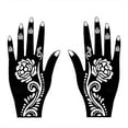 thumbnail image 1 of Tattoo Stencil Women Normal Size Temporary Tattoo Templates Body Art Designs Self-Adhesive Reusable Hand Tattoo Stencils Stickers Flower For Adults Women Left And Right Hands Kit Body Paint DIY, 1 of 4