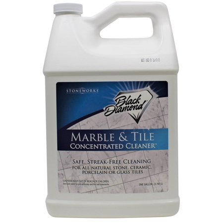 Black Diamond Stoneworks MARBLE & TILE FLOOR CLEANER. Great for Ceramic, Porcelain, Granite, Natural Stone, Vinyl and Brick. No-rinse Concentrate. (Best Way To Clean Granite Tile Floors)