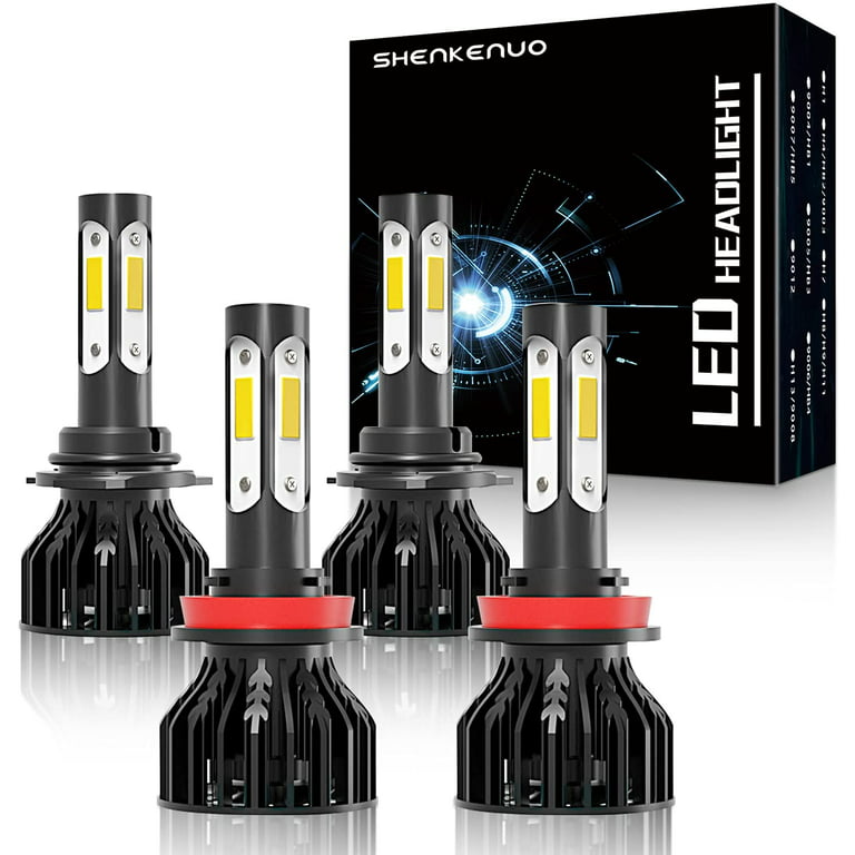 For Lexus RX350 2007-2015 LED Headlight Bulbs 9005+H11 High Beam and Low  Beam 4pc 
