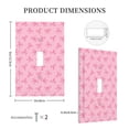 thumbnail image 3 of Daiia Pink Bows Pattern Decorator Wall Plate Child Safe Outlet Cover, Switch and Outlet Covers,Size 1-Gang 5.0" x3.0" , Polycarbonate Thermoplastic-Style T, 3 of 6
