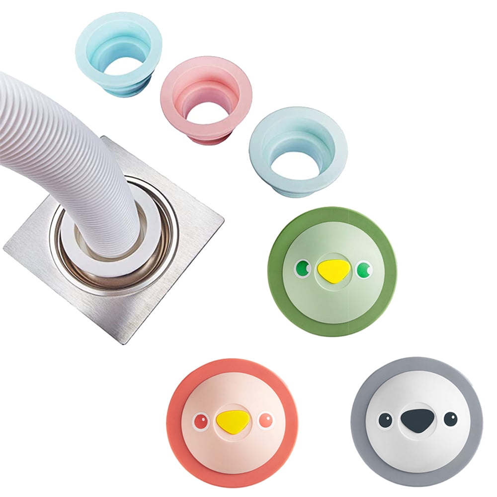 FUSSWIND Drain Hair Catcher & Tub Stopper, 2 in 1 Drain Cover', Flex Silicone Strainer, Drain