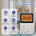 thumbnail image 2 of Portable Radio AM FM, Rechargeable Digital Pocket Radio,Transistor Radio with Large LCD Screen, MP3, Stereo Earphone, 3.5mm Headphone Jack, TF Card Socket, Walkman Radio for Jogging/Gym/Camping, 2 of 5