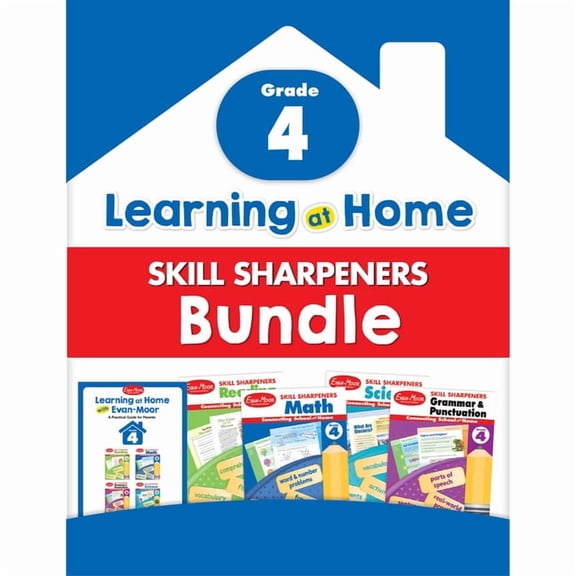 Learning at Home Skill Sharpeners Learning at Home Bundle, Grade 4, (Paperback)
